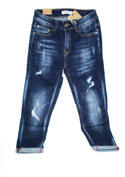 Παντελόνι jean ελαστικό με ελαφριά σκισίματα. Dark Blue